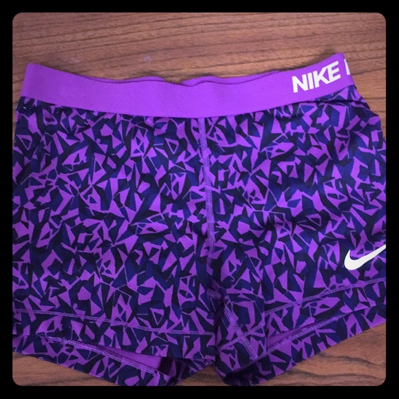 Nike Pants - Purple printed Nike Pros